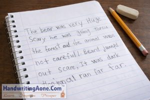 notebook page with neat handwriting showing how clear writing helps students score better marks