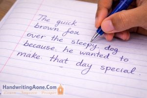 notebook page showing neat and clear handwriting example for students